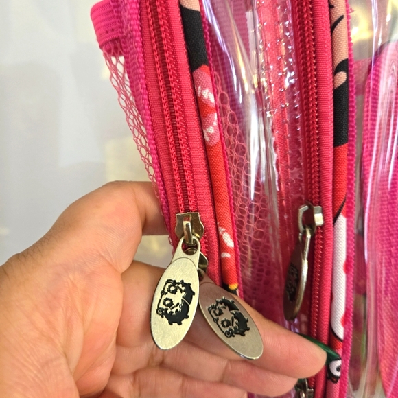 🍒🍒 Betty Boop Clear Pink Backpack - Picture 8 of 9